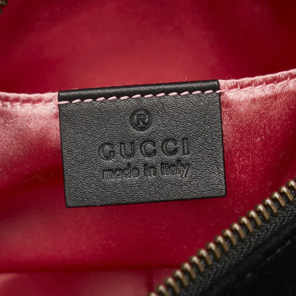 Authentic Gucci Mini Rhinestone Studded Velvet GG Marmont Crossbody Bag - Picture 8 of 11